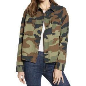Treasure & Bond Camouflage Utility Jacket Green Brown